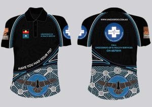 T Shirt with Indigenous Design provided with doctor visit
