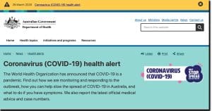 COVID19 Australian Govt Website